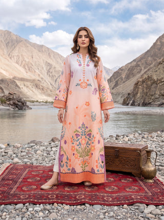 01 Piece Ready To Wear Printed Kaftaan