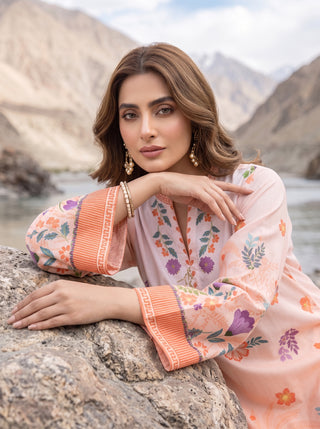 01 Piece Ready To Wear Printed Kaftaan