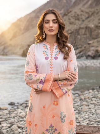 01 Piece Ready To Wear Printed Kaftaan