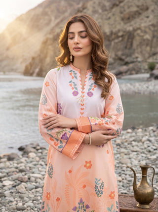 01 Piece Ready To Wear Printed Kaftaan