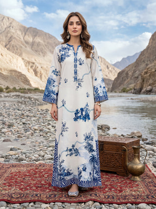 01 Piece Ready To Wear Printed Kaftaan