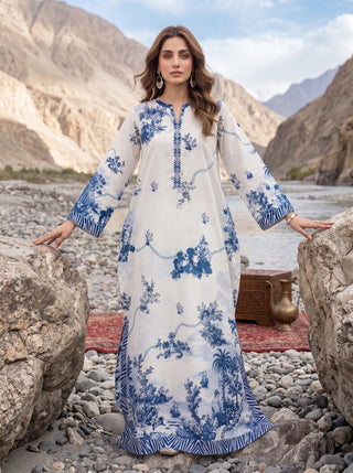 01 Piece Ready To Wear Printed Kaftaan