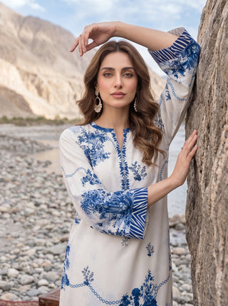 01 Piece Ready To Wear Printed Kaftaan