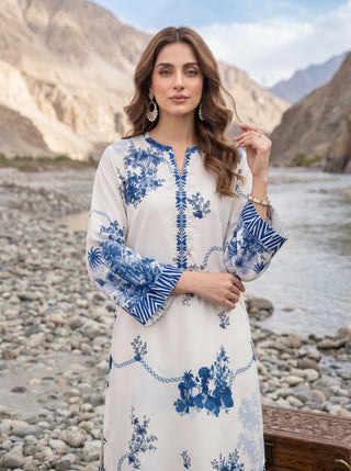 01 Piece Ready To Wear Printed Kaftaan