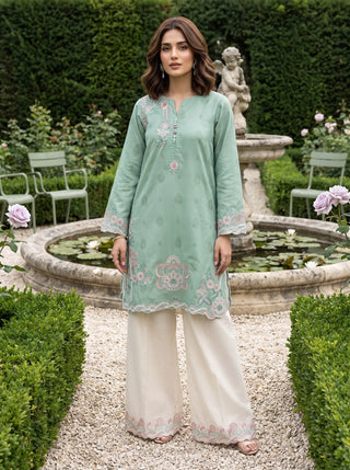 02 Piece Ready To Wear Embroidered Shirt & Trouser