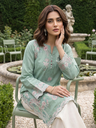 02 Piece Ready To Wear Embroidered Shirt & Trouser