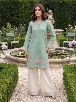 02 Piece Ready To Wear Embroidered Shirt & Trouser