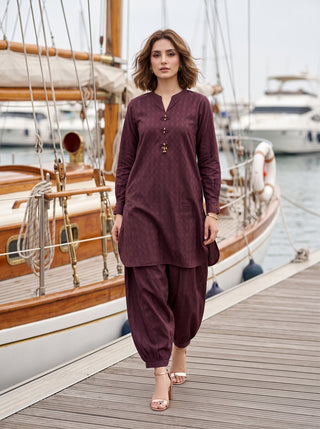 02 Piece Ready To Wear Dobby Shirt & Trouser