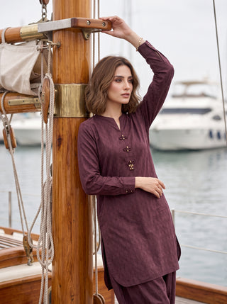 02 Piece Ready To Wear Dobby Shirt & Trouser