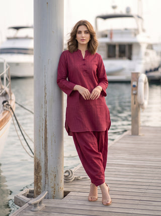 02 Piece Ready To Wear Dobby Shirt & Trouser