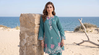 02 Piece Ready To Wear Embroidered Shirt & Trouser