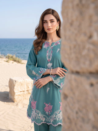 02 Piece Ready To Wear Embroidered Shirt & Trouser