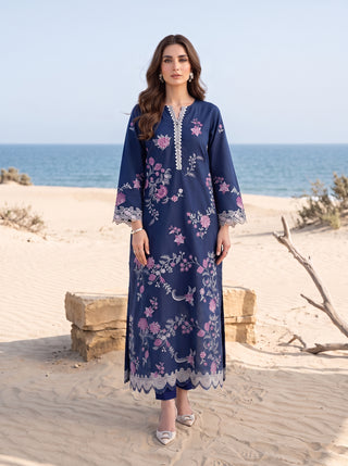 02 Piece Ready To Wear Embroidered Shirt & Trouser