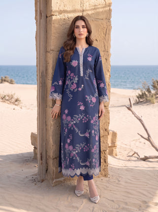 02 Piece Ready To Wear Embroidered Shirt & Trouser