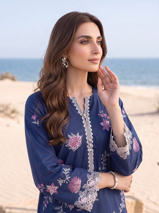 02 Piece Ready To Wear Embroidered Shirt & Trouser