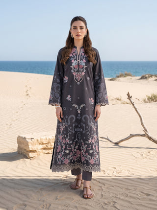 02 Piece Ready To Wear Embroidered Shirt & Trouser