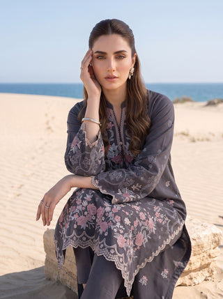 02 Piece Ready To Wear Embroidered Shirt & Trouser