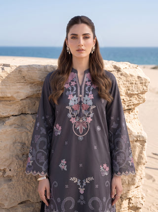 02 Piece Ready To Wear Embroidered Shirt & Trouser