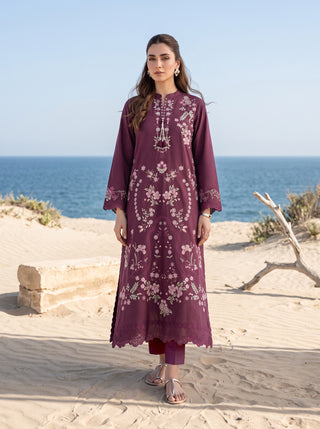 02 Piece Ready To Wear Embroidered Shirt & Trouser