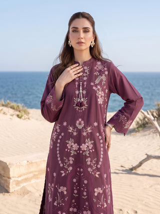 02 Piece Ready To Wear Embroidered Shirt & Trouser