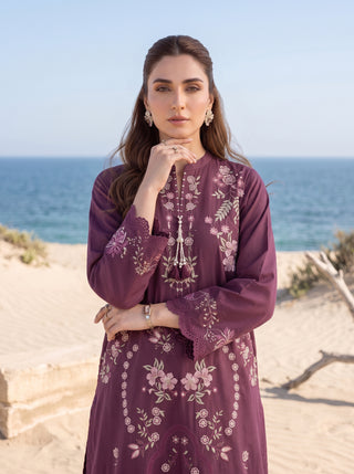 02 Piece Ready To Wear Embroidered Shirt & Trouser