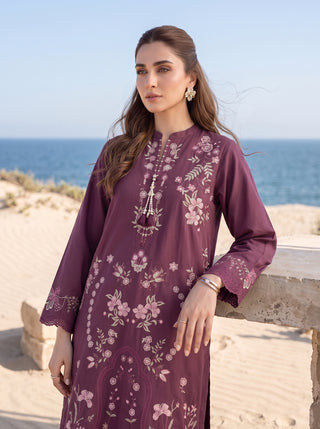 02 Piece Ready To Wear Embroidered Shirt & Trouser