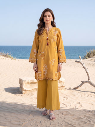 02 Piece Ready To Wear Embroidered Shirt & Trouser