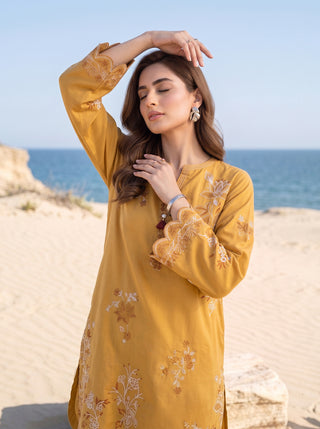 02 Piece Ready To Wear Embroidered Shirt & Trouser
