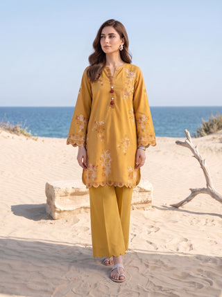 02 Piece Ready To Wear Embroidered Shirt & Trouser