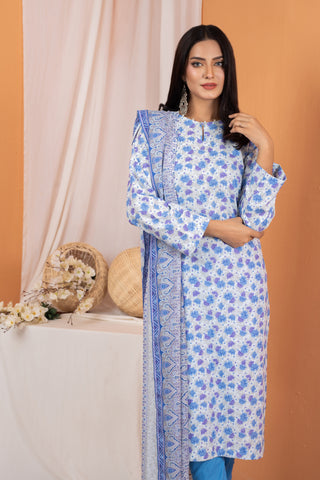 3 Piece Unstitched Printed Wash & Wear wrinkle free