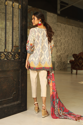 3 Piece Printed Lawn