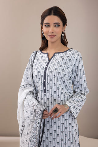03 Piece Unstitched Printed  Wrinkle free