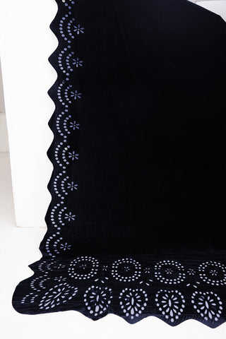 1 Piece Cutwork Velvet Shawl