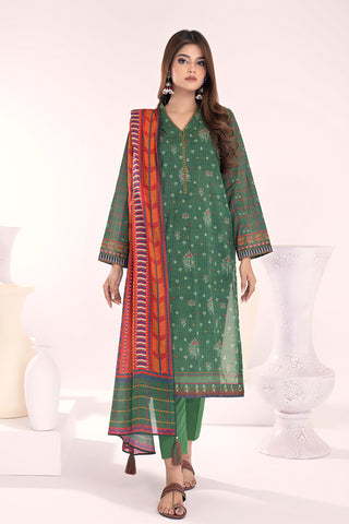 03 Piece Unstitched  Printed Lawn