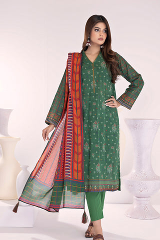 03 Piece Unstitched  Printed Lawn