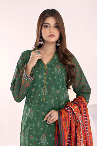 03 Piece Unstitched  Printed Lawn