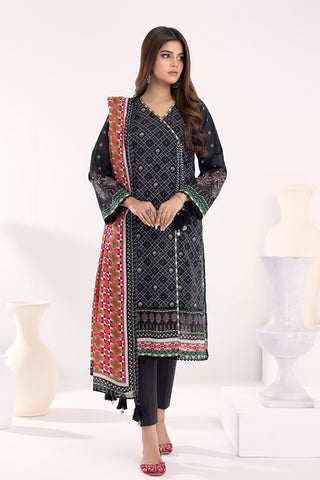 03 Piece Unstitched  Printed Lawn