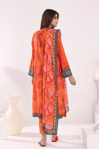 03 Piece Unstitched  Printed Lawn