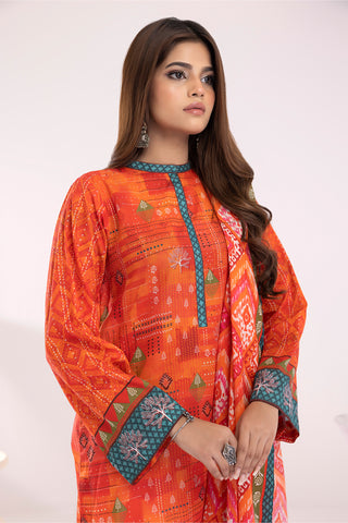 03 Piece Unstitched  Printed Lawn