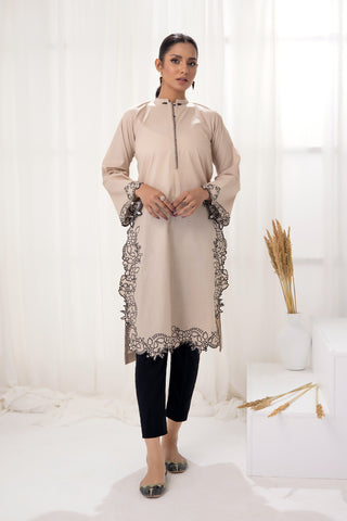 01 Piece Solids Embroidered Pret Collection