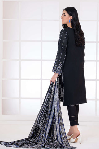 3 Piece Unstitched Monochrome Embroidered Lawn