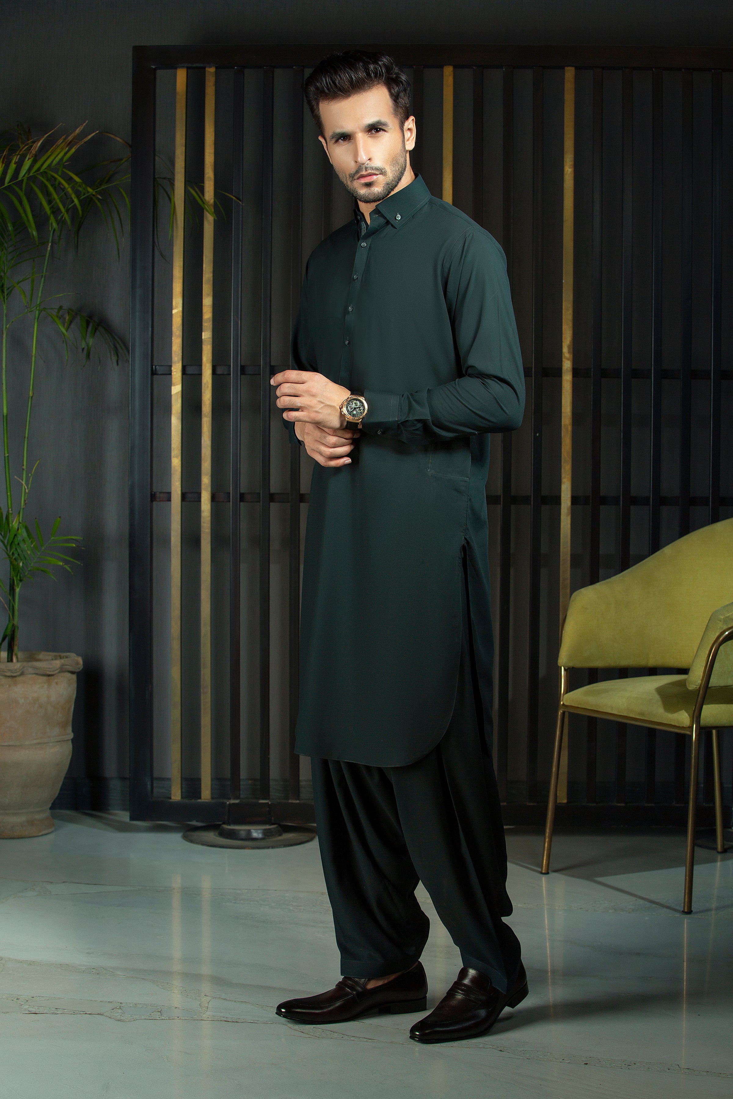 Piece Green Shalwar Kameez – Lakhany Online