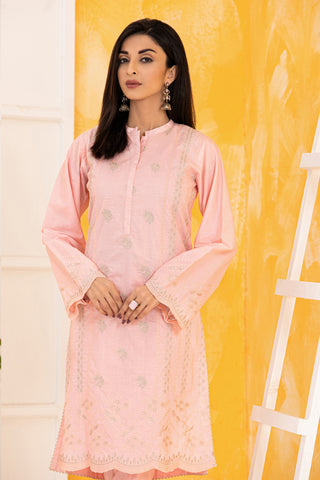 02 Piece Ready to wear  Embroidered Shirt & Trouser