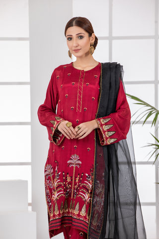 03 Piece Embroidered Regal Pret Collection