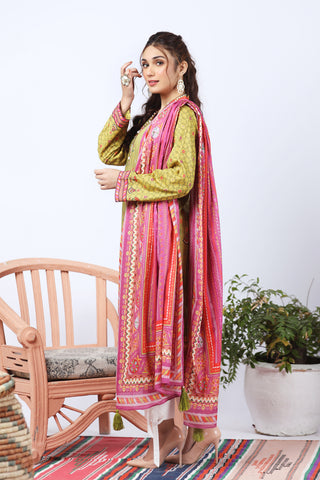 2 Piece Unstitched Printed Lawn