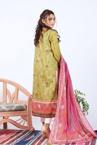 2 Piece Unstitched Printed Lawn