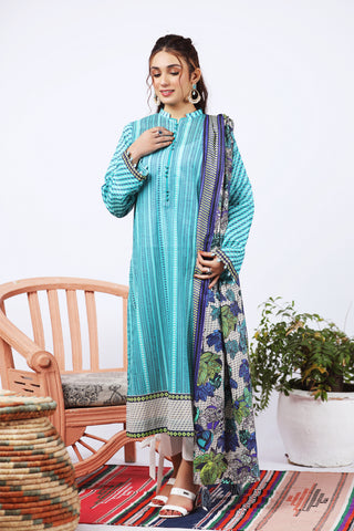 2 Piece Unstitched Printed Lawn