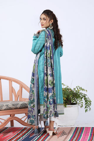 2 Piece Unstitched Printed Lawn