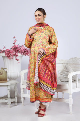 2 Piece Unstitched Printed Lawn
