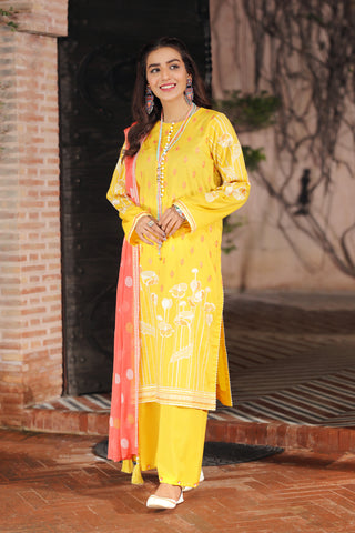 03 Piece Spring Embroidered Collection Vol-2 Unstitched